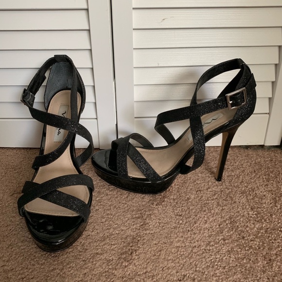 Nina black glittery heel - Picture 2 of 6